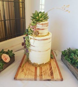 succulent wedding cake